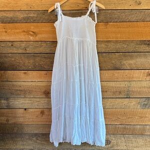 Young Threads Boho Vintage White Midi Dress Size XL NWT